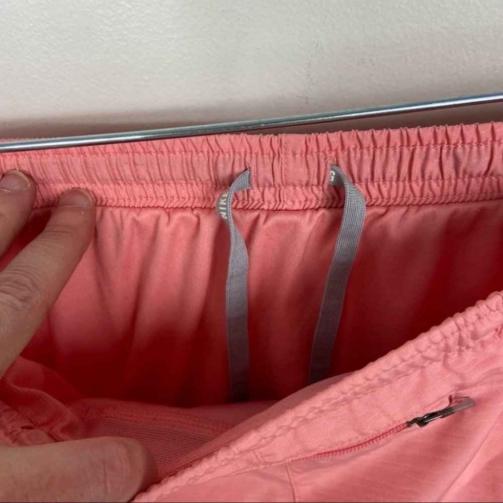 Nike High Rise Running Shorts Pink Large Modern Tempo Breathable Lightweight L - Picture 8 of 15